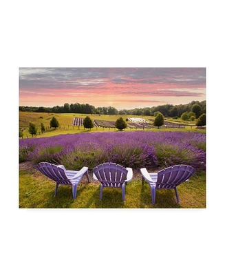Monte Nagler Lavender Chairs Horton Bay Michigan Color Canvas Art