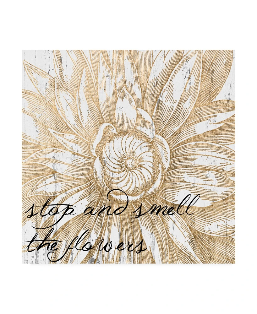 Jarman Fagalde Metallic Floral Quote I Canvas Art - 20" x 25"