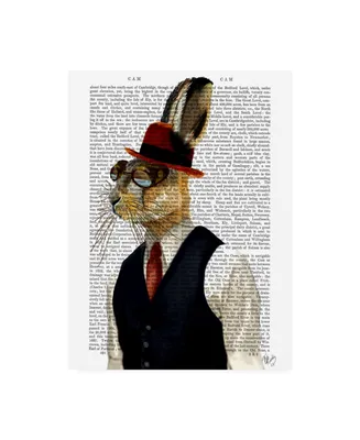 Fab Funky Horatio Hare in Waistcoat Canvas Art
