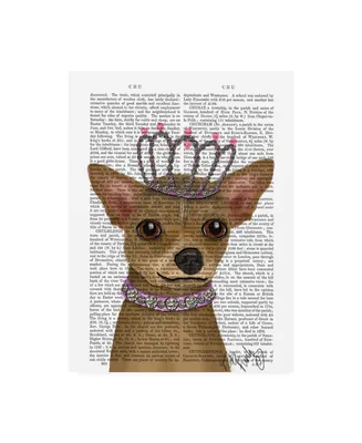 Fab Funky Chihuahua and Tiara Canvas Art