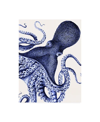 Fab Funky Landscape Blue Octopus Canvas Art - 27" x 33.5"