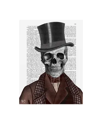 Fab Funky Skeleton Gentleman and Top Hat Canvas Art