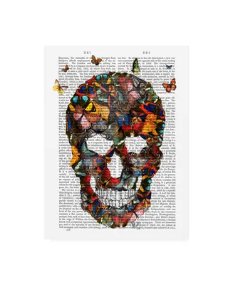 Fab Funky Butterfly Skull Canvas Art - 36.5" x 48"
