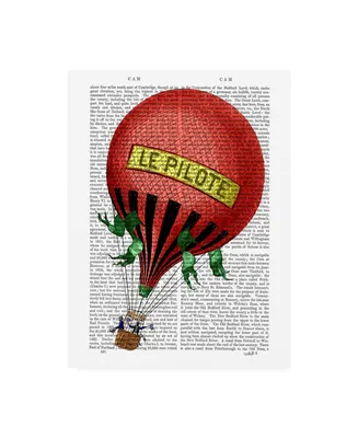 Fab Funky Le Pilote Hot Air Balloon Canvas Art