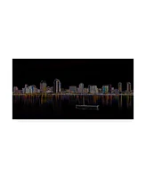 Ellicia Amando San Diego Glowing Canvas Art - 36.5" x 48"