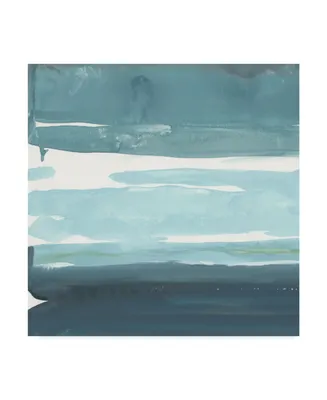 Rob Delamater Teal Horizon I Canvas Art