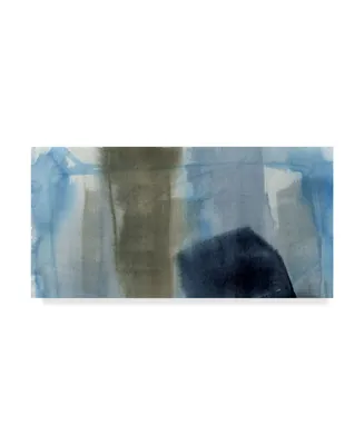 Jennifer Goldberger Blue on Grey I Canvas Art - 20" x 25"