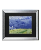 Vincent Van Gogh Wheatfields Under Thundercloud Matted Framed Art - 27" x 33"