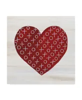 Kathleen Parr Mckenna Rustic Valentine Heart Iv Canvas Art - 15" x 20"