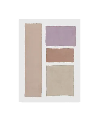 Piper Rhue Painted Weaving Iii on White Blush Canvas Art