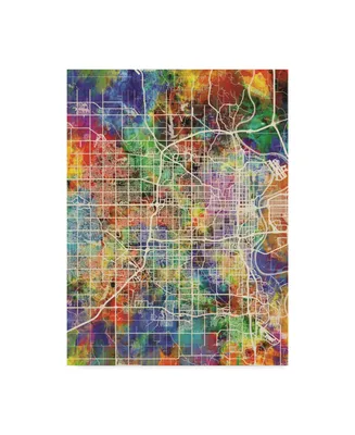 Michael Tompsett Omaha Nebraska City Map Canvas Art
