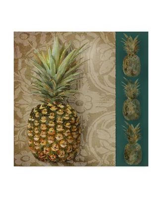 Jade Reynolds Pineapple Welcome I Canvas Art