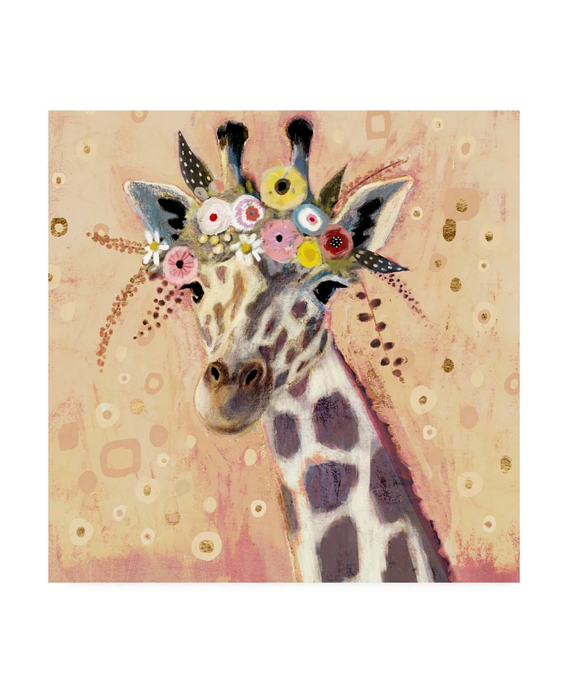 Victoria Borges Klimt Giraffe I Canvas Art - 20" x 25"