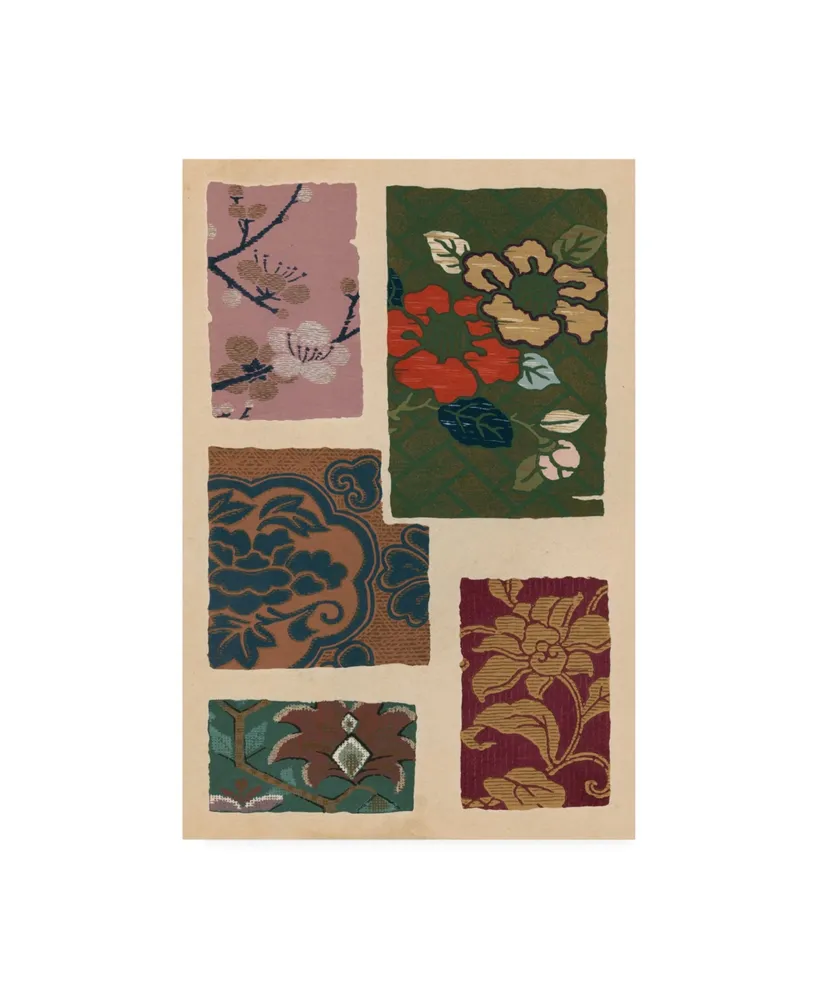 Ema Seizan Japanese Textile Design Ii Canvas Art - 15" x 20"