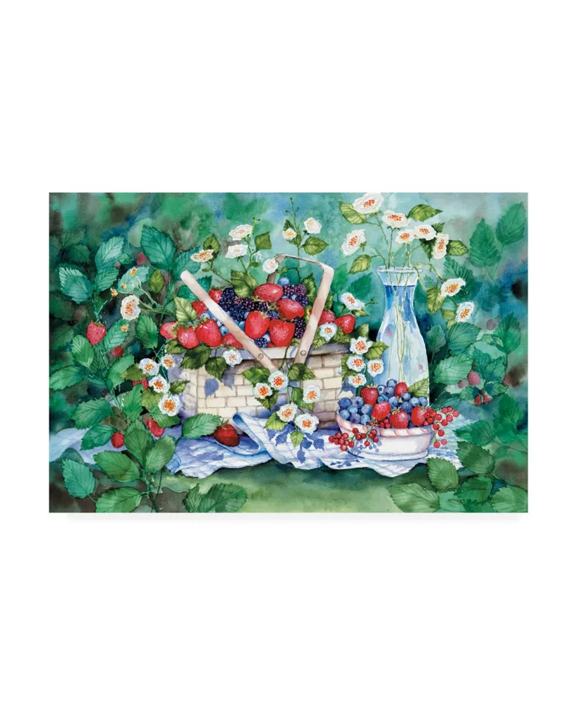 Kathleen Parr Mckenna Strawberry Picnic Canvas Art
