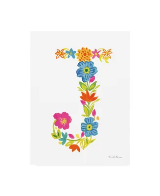 Farida Zaman Floral Alphabet Letter X Canvas Art
