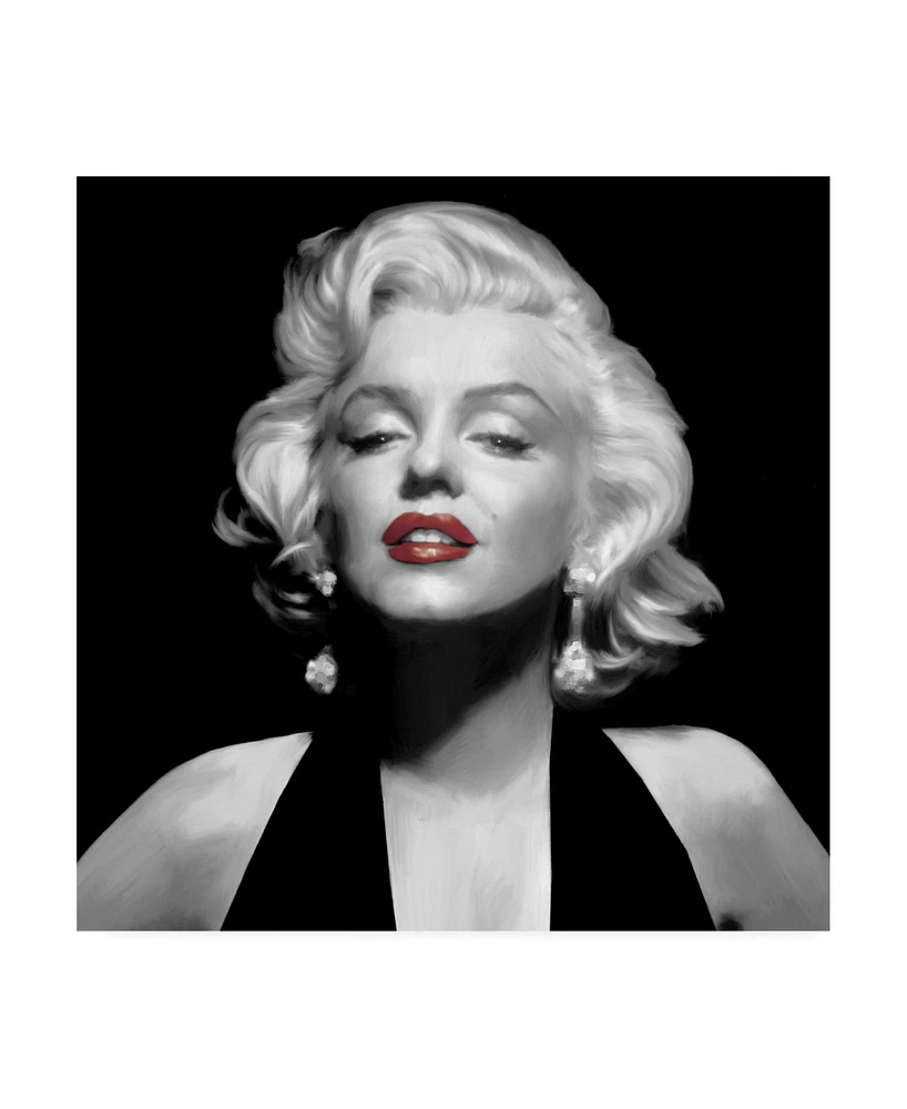 Chris Consani Halter Top Marilyn Red Lips Canvas Art