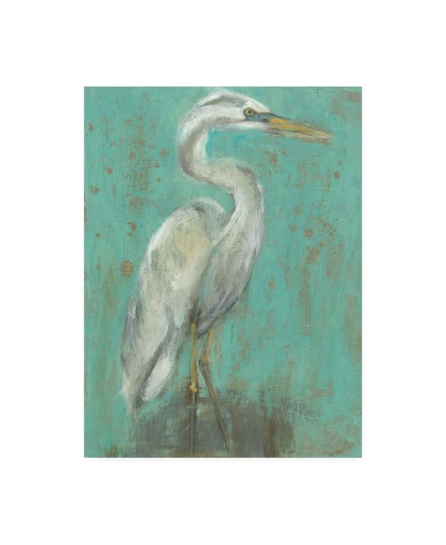 Jennifer Goldberger Sea Spray Heron I Canvas Art
