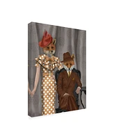 Fab Funky Fox Couple 1930s Canvas Art - 19.5" x 26"