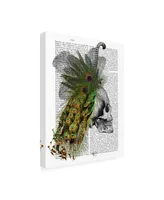 Fab Funky Skull with Feather Headdress Canvas Art - 15.5" x 21"