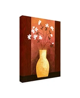 Pablo Esteban Jug Floor Vase on Burgundy Canvas Art - 27" x 33.5"