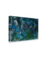 Claude O. Monet Blue Water Lilies Ii Canvas Art - 37" x 49"