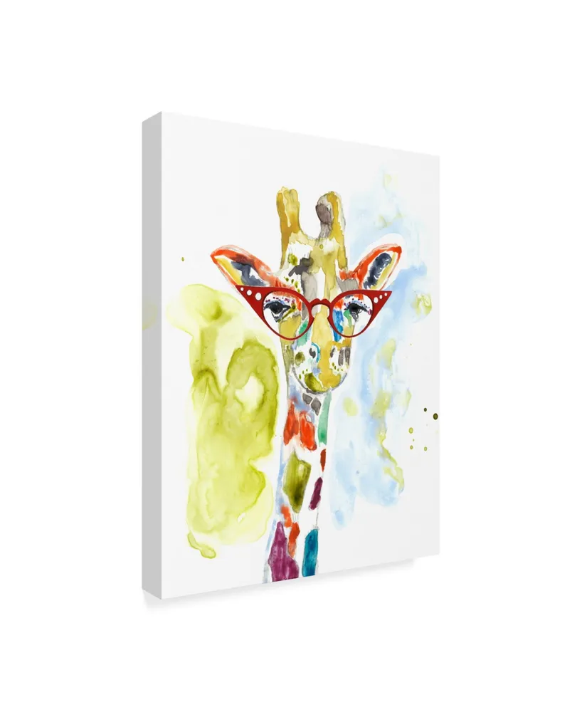 Jennifer Goldberger Smarty Pants Giraffe Canvas Art