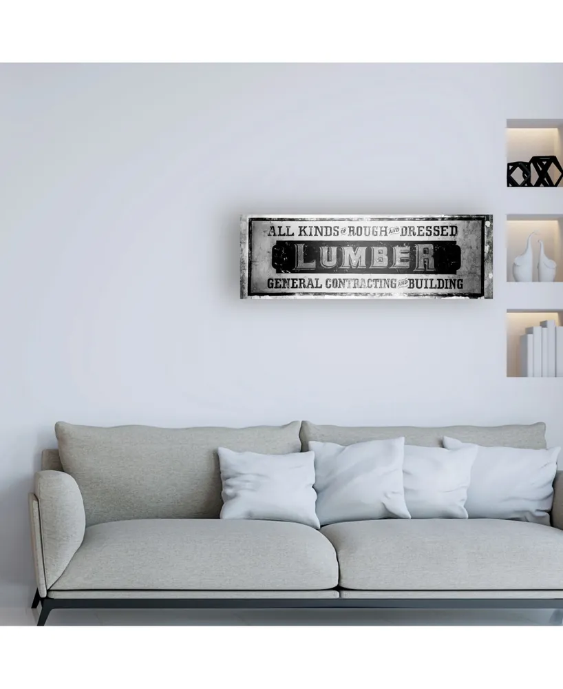 Philippe Hugonnard Made in Spain 2 Lumber Sign B&W Canvas Art