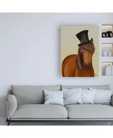 Fab Funky Horse Top Hat and Monocle Canvas Art