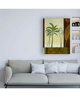 Pablo Esteban Palm Trees and Leaves Canvas Art - 19.5" x 26"