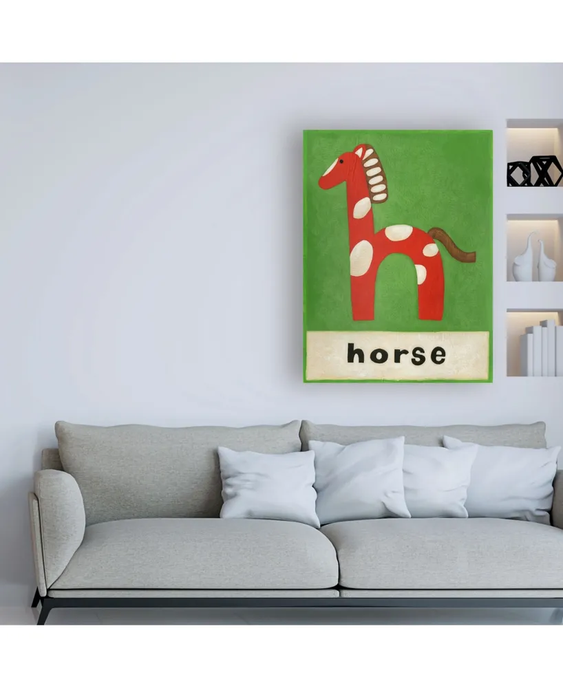 Chariklia Zarris H is for Horse Childrens Art Canvas Art