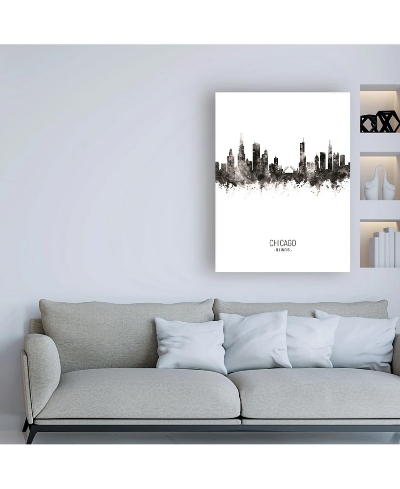 Michael Tompsett Chicago Illinois Skyline Portrait Ii Canvas Art - 36.5" x 48"