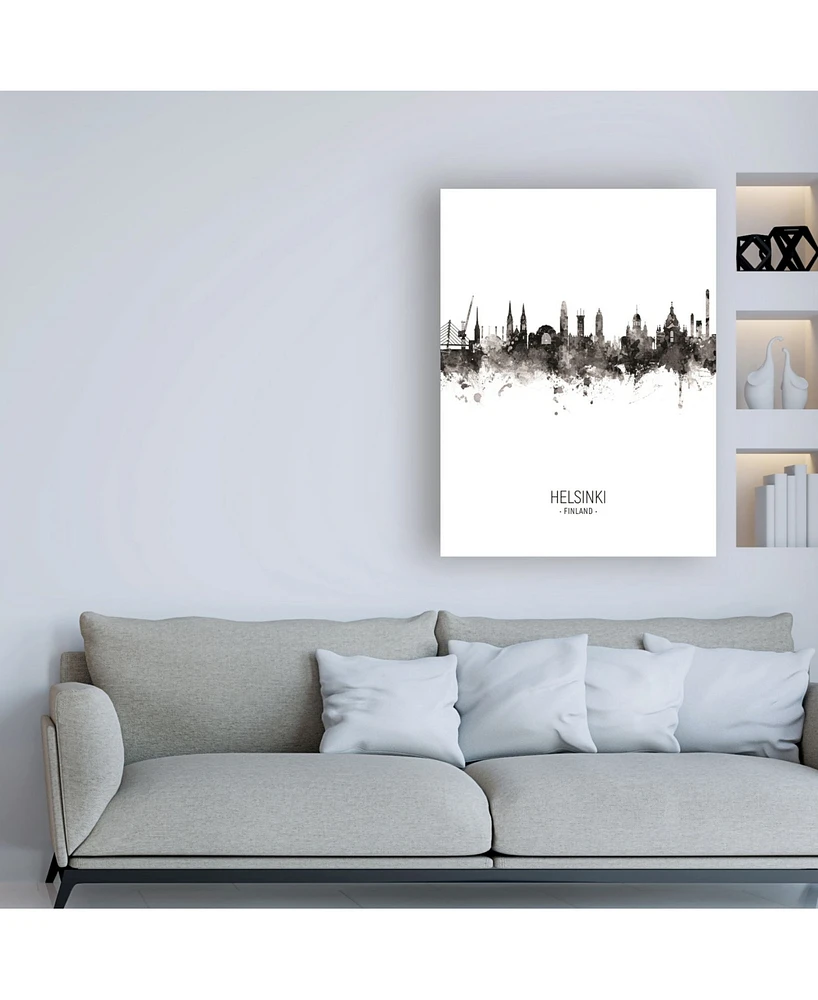 Michael Tompsett Helsinki Finland Skyline Portrait Ii Canvas Art