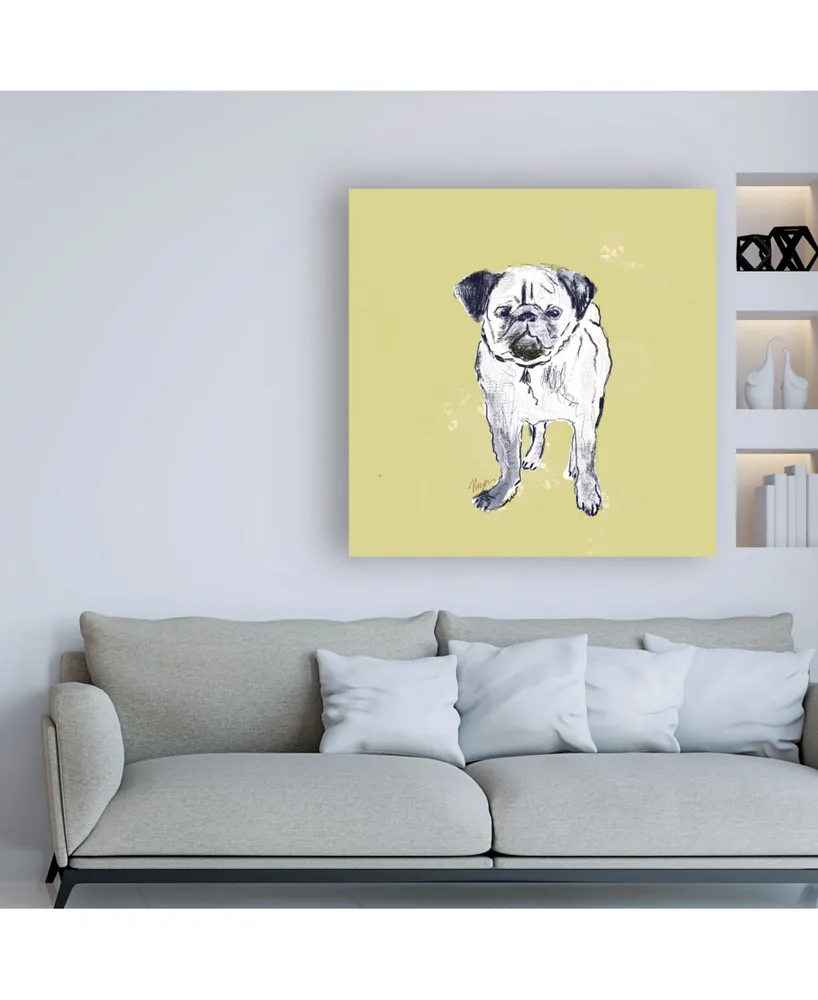 Niya Christin Super Cute Pug Canvas Art