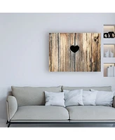 Brooke T. Ryan Heart in Wood Canvas Art - 36.5" x 48"