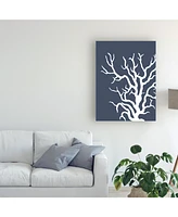 Fab Funky Corals White on Indigo Blue a Canvas Art