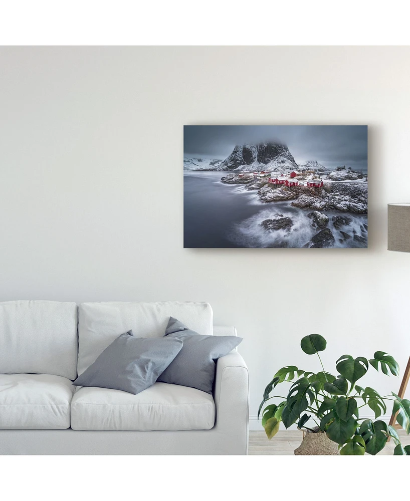 Andy Chan Winter Lofoten Islands Canvas Art - 37" x 49"