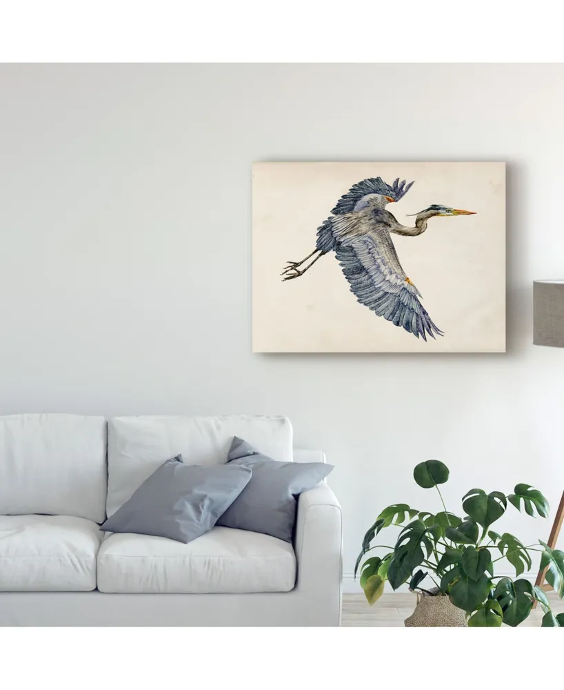 Melissa Wang Blue Heron Rendering Iv Canvas Art