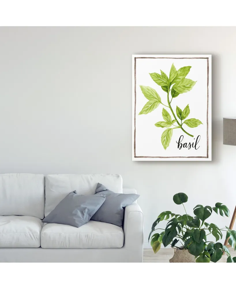 Grace Popp Watercolor Herbs I Canvas Art