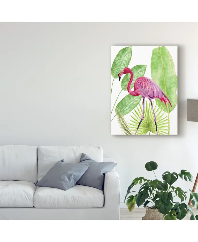 Melissa Wang Tropical Flamingo I Canvas Art - 15" x 20"