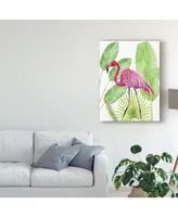 Melissa Wang Tropical Flamingo I Canvas Art - 15" x 20"