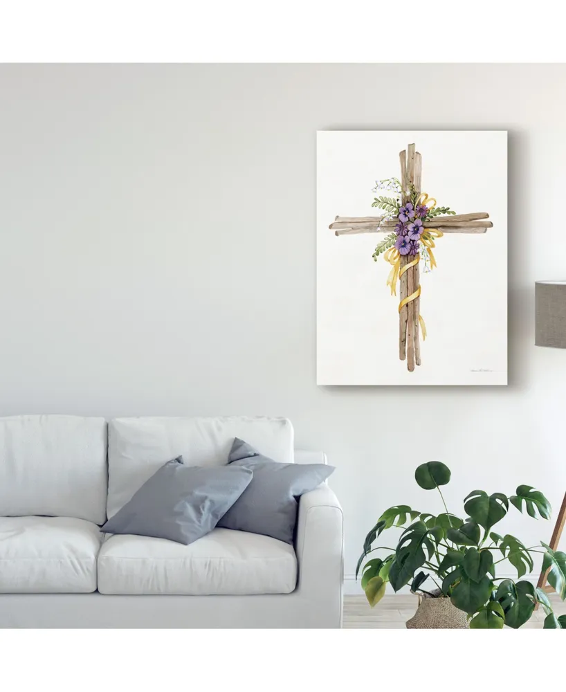 Kathleen Parr Mckenna Easter Blessing Cross I Canvas Art