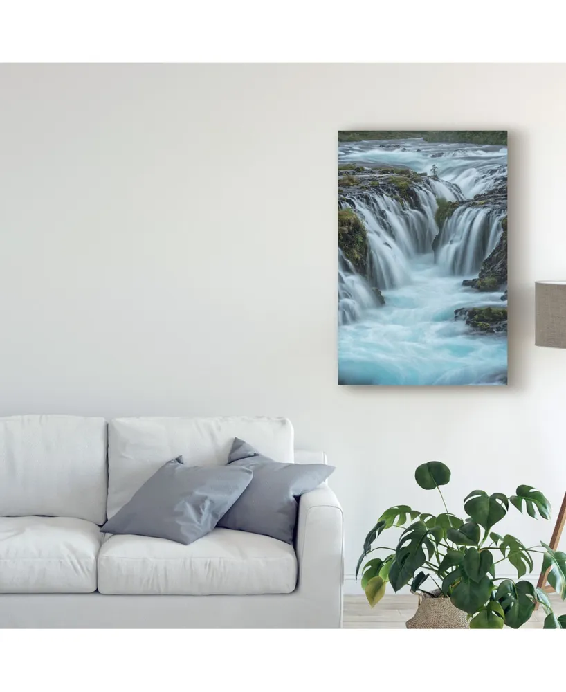 Danny Head Blue Water Waterfall Canvas Art - 20" x 25"
