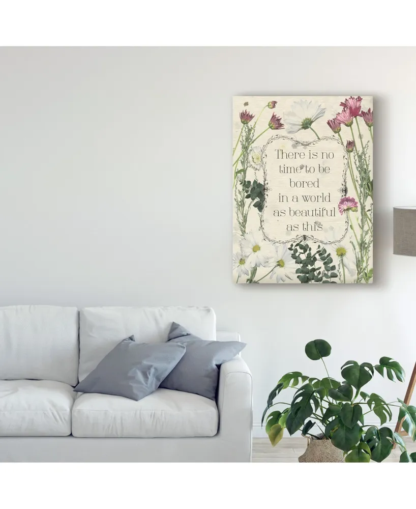Grace Popp Pressed Floral Quote I Canvas Art