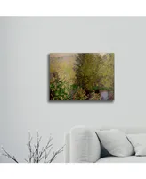 Claude Monet Corner of the Garden at Montgeron, 1876 Floating Brushed Aluminum Art - 22" x 25"