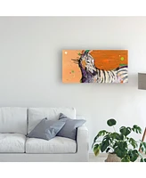 Kellie Day Zebra Orange Canvas Art