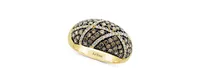 Le Vian Chocolate Diamond (1 ct. t.w.) & Vanilla Diamond (1/4 ct. t.w.) Cluster Statement Ring in 14k Gold