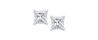 Princess-Cut Diamond Stud Earrings in 10k White Gold (1/10 ct. t.w.)