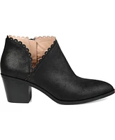 Journee Collection Women's Tessa Scalloped Block Heel Booties
