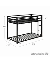 EveryRoom Mason Metal Twin Bunk Bed